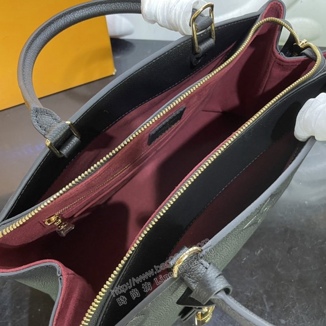 LV專櫃新款女包 路易威登Grand Palais手袋 Monogram Empreinte壓紋軟粒面牛皮 LV爆款手提肩背女包 M45811  ydh4394